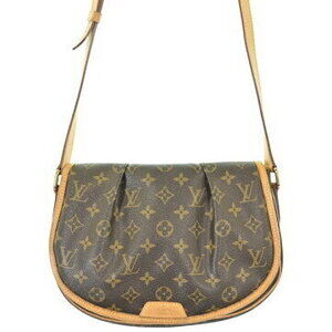 Louis Vuitton Menilmontant Monogram Shoulder Bag Brown All Over